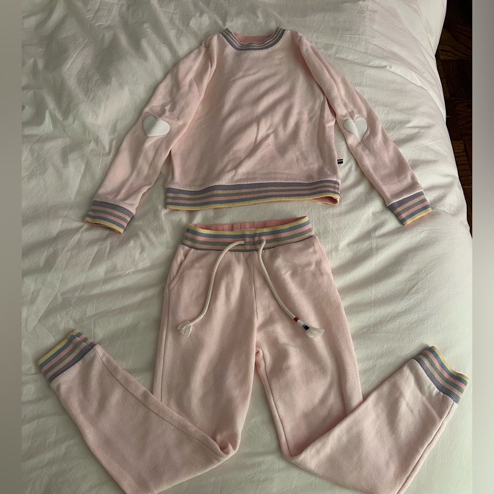 Light pink Sol Angeles sweatsuit size 6.